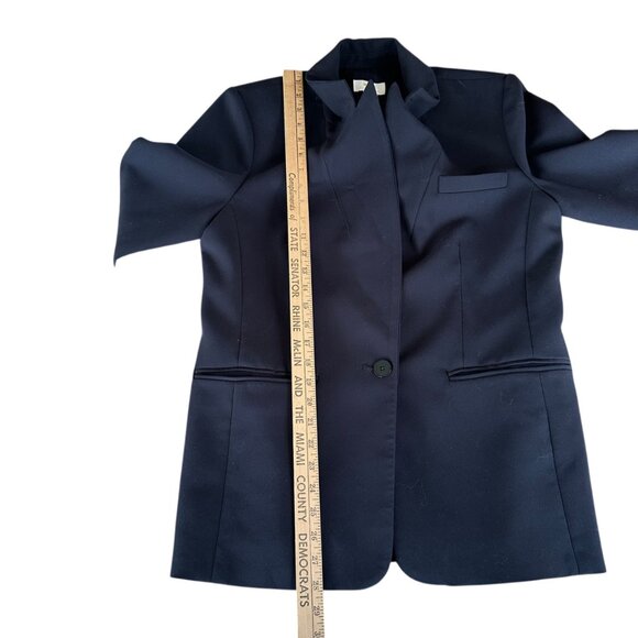 Maeve by Anthropolgie Lazar Roll Sleeve Blazer Black Women's Size 10 Career Chic - Picture 10 of 15